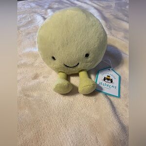 Jellycat Light Green Smiling Plush with Corduroy Legs NWT